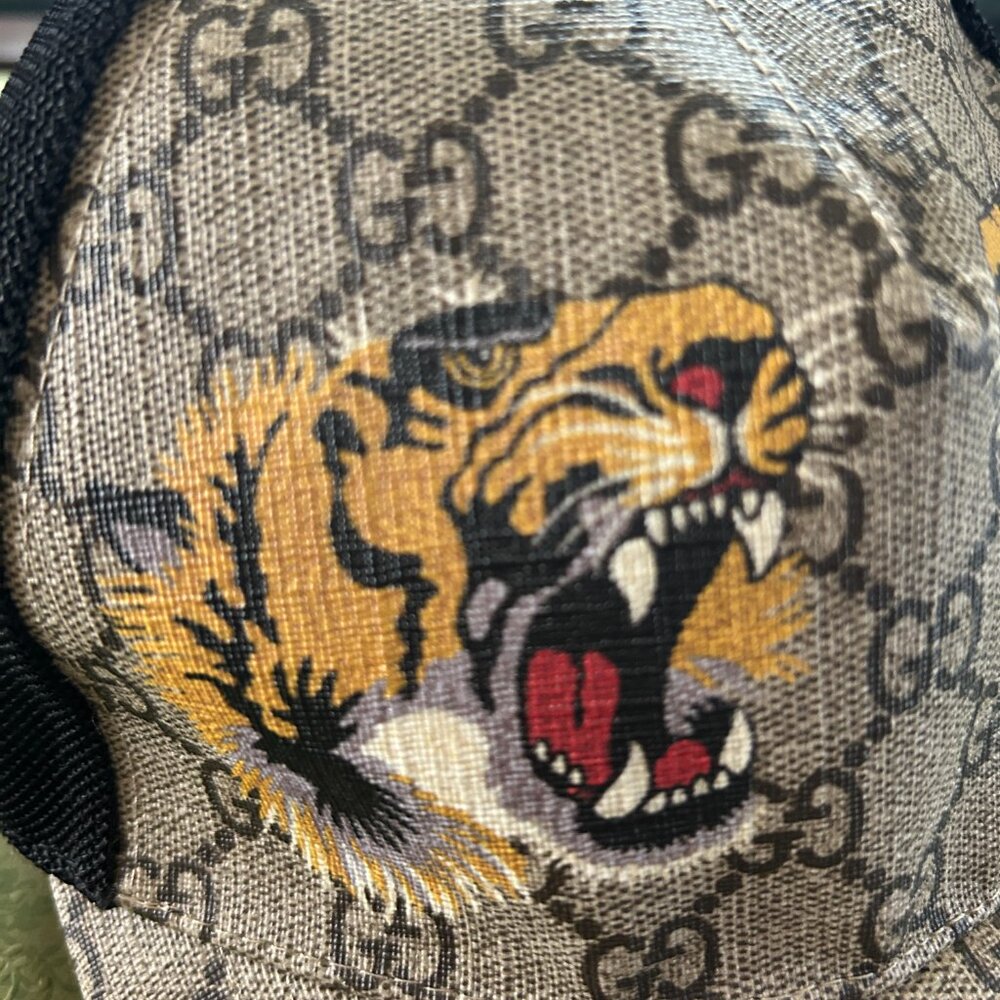 NWT gucci GG Supreme Tiger Baseball Cap 426887 - Picture 3 of 11